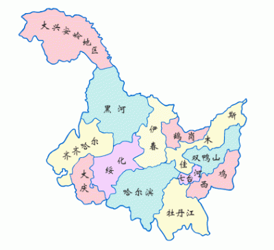黑龙江有几个市,黑龙江自治区有哪几个