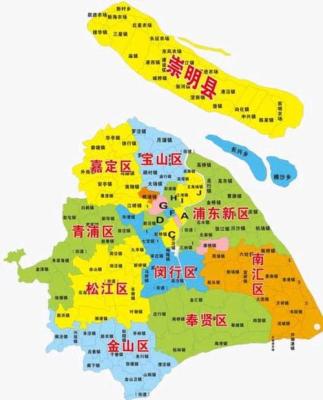 上海区域划分图,上海被分为哪两个部分