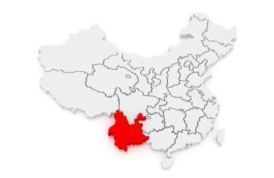 云南省详细地图,云南省轮廓