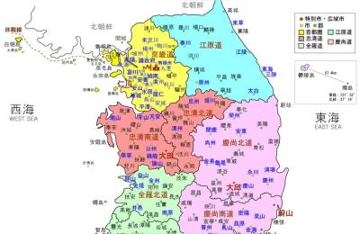 韩国地图中文版,遭到3个经济大国的挤压