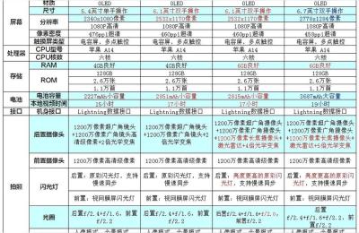 苹果12参数配置,苹果12和13的电池参数对比