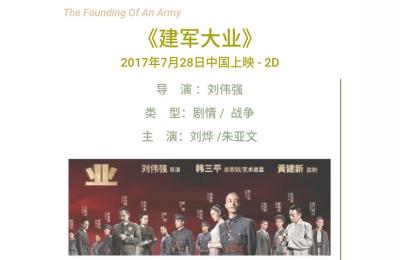 建军大业简介,建军大业主要人物及历史背景