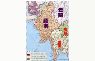 云南省高清地图,云南接壤国家地图
