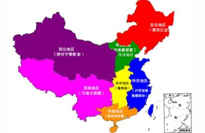 中国华东地区包括哪几个省,华南华中华北怎么区分
